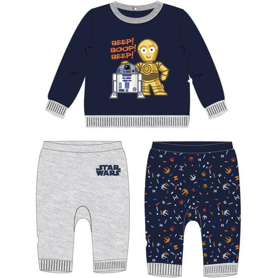 CHANDAL COTTON BRUSHED STAR WARS BLUE image 0