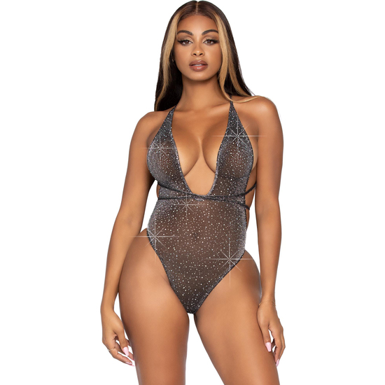 LEG AVENUE LUREX & RHINESTONE TEDDY image 0