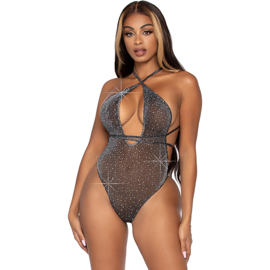 LEG AVENUE LUREX & RHINESTONE TEDDY image 2