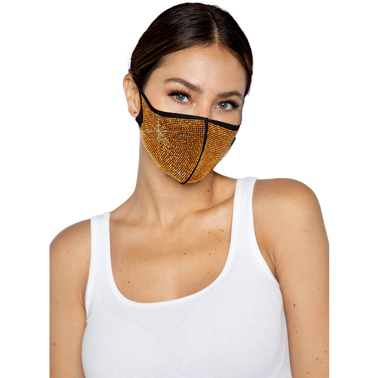 LEG AVENUE ALEXI RHINESTONE FACE MASK image 0