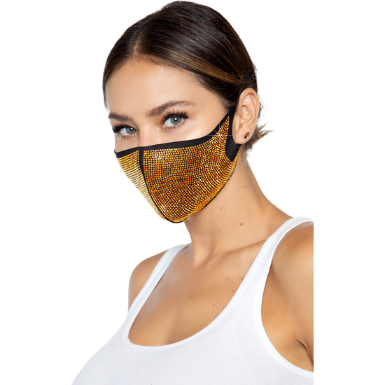 LEG AVENUE ALEXI RHINESTONE FACE MASK image 2