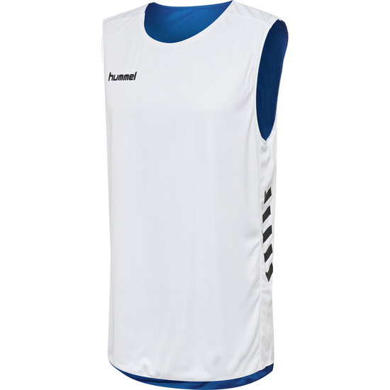 CAMISETA BASKET SIN MANGAS HUMMEL® BLANCO/AZUL 100% POLIÉSTER UNISEX image 0