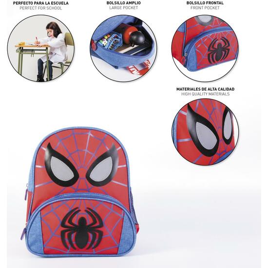 MOCHILA INFANTIL ESCOLAR SPIDERMAN RED image 3