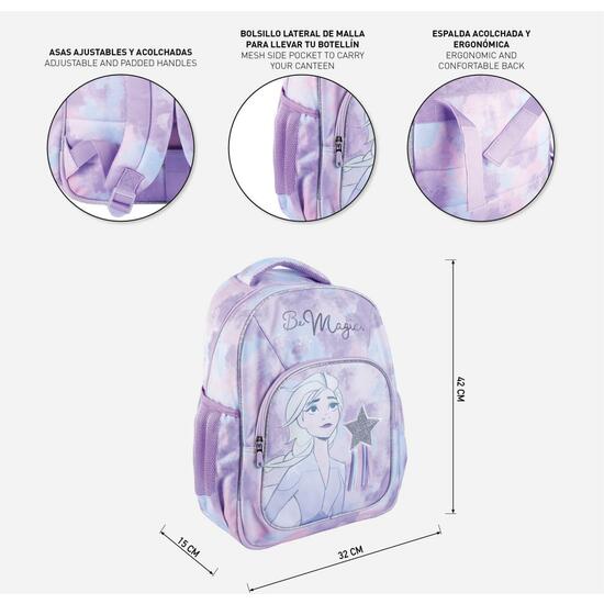MOCHILA ESCOLAR MEDIANA 42 CM FROZEN II ELSA LILAC image 4
