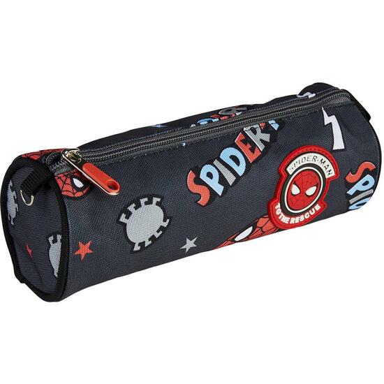 ESTUCHE PORTATODO CILÍNDRICO SPIDERMAN BLACK image 0