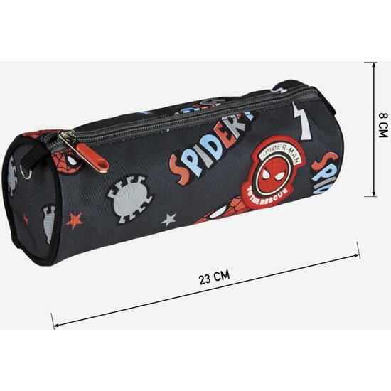 ESTUCHE PORTATODO CILÍNDRICO SPIDERMAN BLACK image 3
