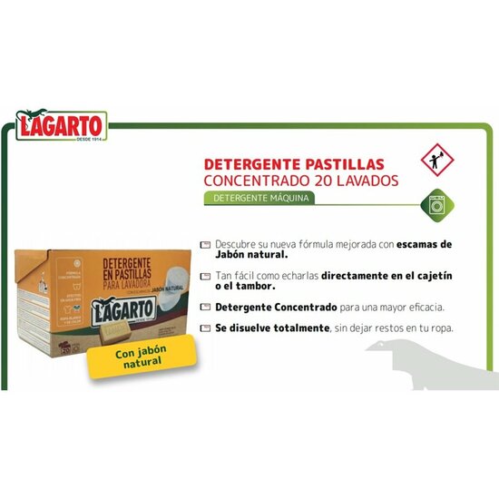 DETERGENTE PASTILLAS CONCENTRADO 20 DOSIS image 0