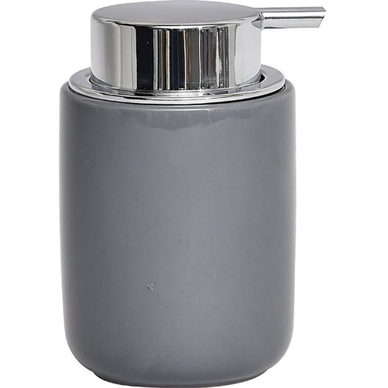 DISPENSADOR DE JABÓN DE 235ML REDONDO HECHO EN DOLOMITE GRIS image 0