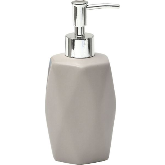 VASO DE BAÑO DE 330ML HECHO EN GRES CON RELIEVE DE DIAMANTE TOPO image 0