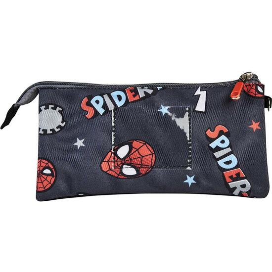 ESTUCHE PORTATODO 3 COMPARTIMENTOS SPIDERMAN BLACK image 1