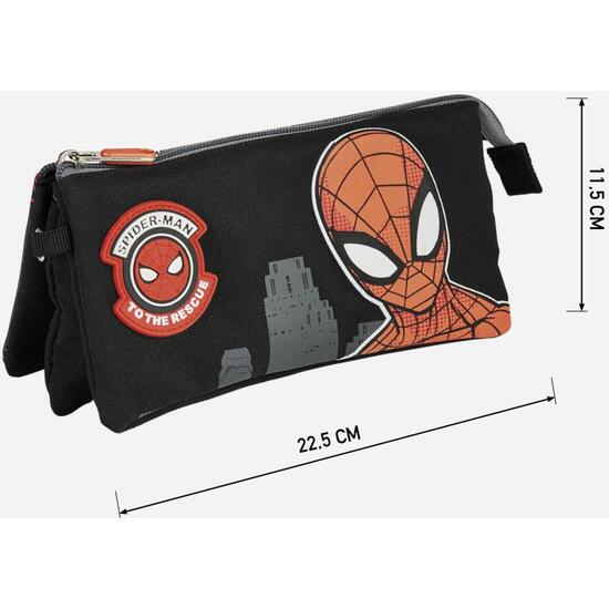 ESTUCHE PORTATODO 3 COMPARTIMENTOS SPIDERMAN BLACK image 3