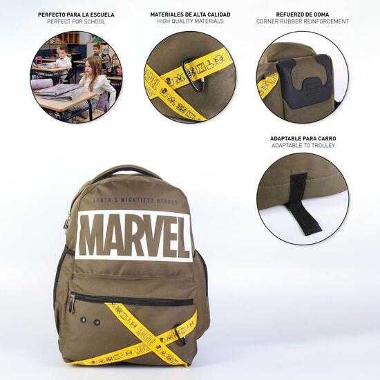 MOCHILA ESCOLAR GRANDE 44 CM MARVEL DARK GREEN image 3