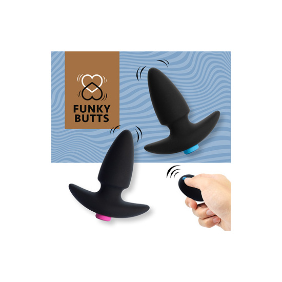 FEELZTOYS - FUNKYBUTTS REMOTE CONTROL ANAL PLUG SET FOR COUPLES image 1