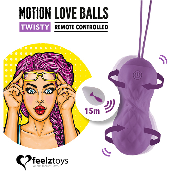 FEELZTOYS - LOVE BALLS WITH TWISTY REMOTE CONTROL MOVEMENT image 1