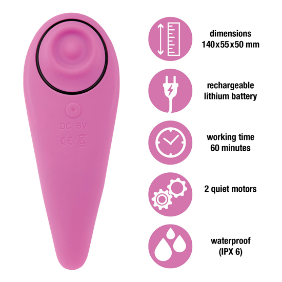 FEELZTOYS - FEMMEGASM VIBRATOR FOR TAPPING & TICKLING PINK image 2