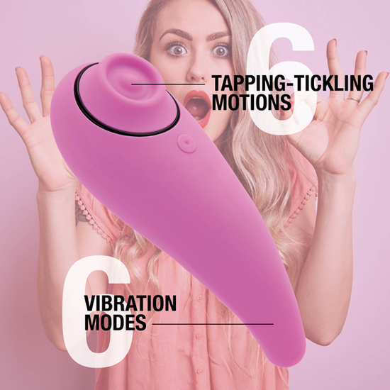 FEELZTOYS - FEMMEGASM VIBRATOR FOR TAPPING & TICKLING PINK image 3