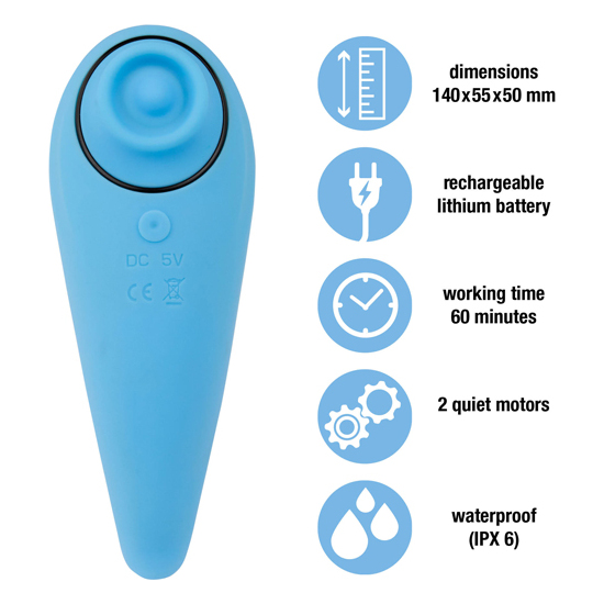 FEELZTOYS - FEMMEGASM TURQUOISE VIBRATOR FOR TAPPING AND TICKLES image 2