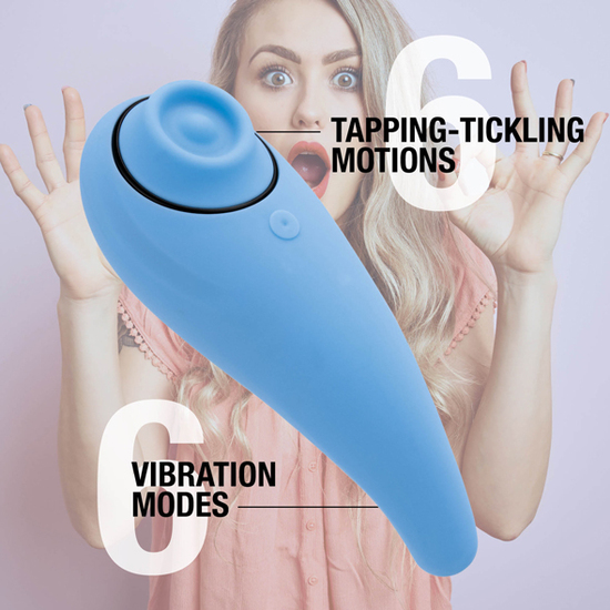 FEELZTOYS - FEMMEGASM TURQUOISE VIBRATOR FOR TAPPING AND TICKLES image 3