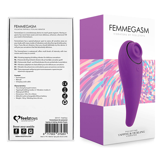 FEELZTOYS - FEMMEGASM VIBRATOR FOR TAPPING AND TICKLES VIOLET image 1