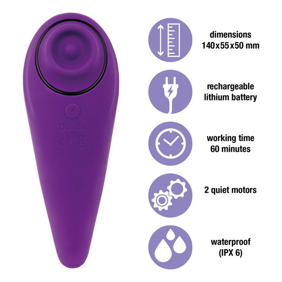 FEELZTOYS - FEMMEGASM VIBRATOR FOR TAPPING AND TICKLES VIOLET image 2