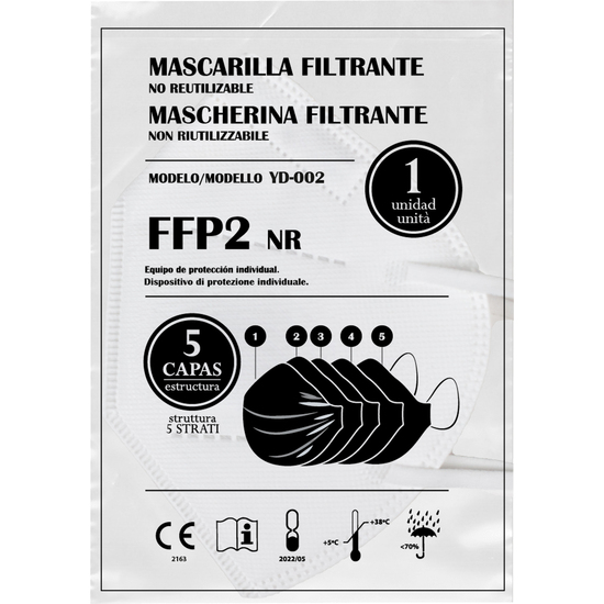 50 MASCARILLAS FPP2 NR EPI COLOR BLANCO image 3