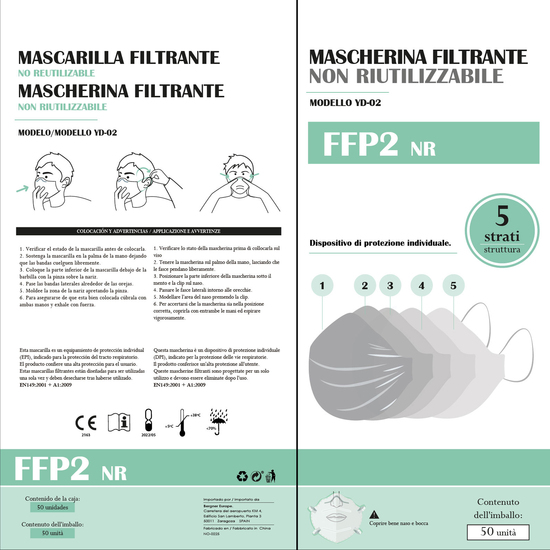 50 MASCARILLAS FPP2 NR EPI COLOR BLANCO image 5