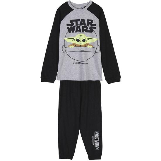 PIJAMA LARGO SINGLE JERSEY THE MANDALORIAN GRAY image 0