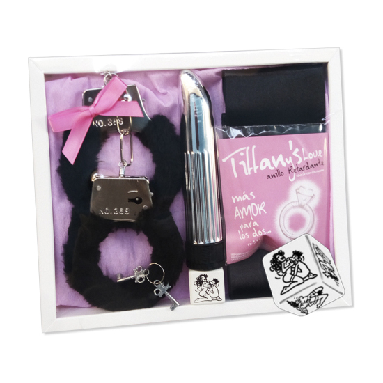 KIT ERÓTICO NEGRO VIBRADOR / ANILLO TIFFANYS SILICONA  image 0