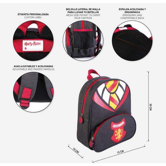 MOCHILA INFANTIL ESCOLAR HARRY POTTER BLACK image 4