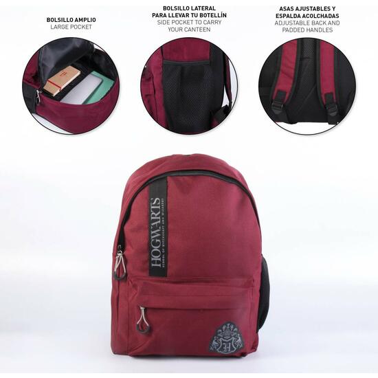 MOCHILA CASUAL HARRY POTTER DARK RED image 4