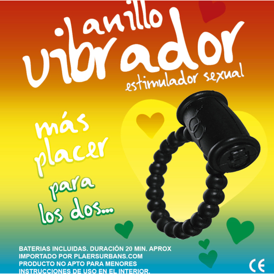 ANILLO VIBRADOR RETARDANTE NEGRO RAINBOW  image 0