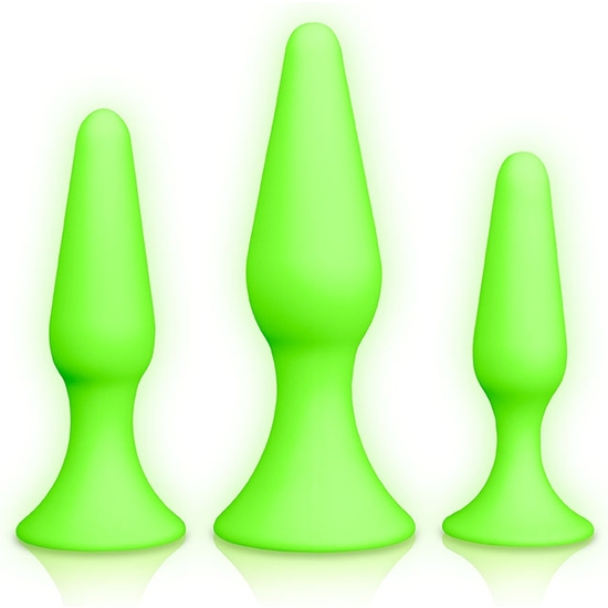 OUCH! BUTT PLUG SET - GLOW IN THE DARK image 3