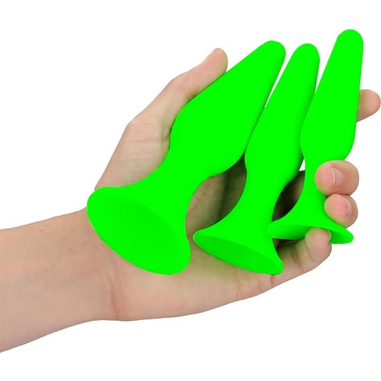 OUCH! BUTT PLUG SET - GLOW IN THE DARK image 4