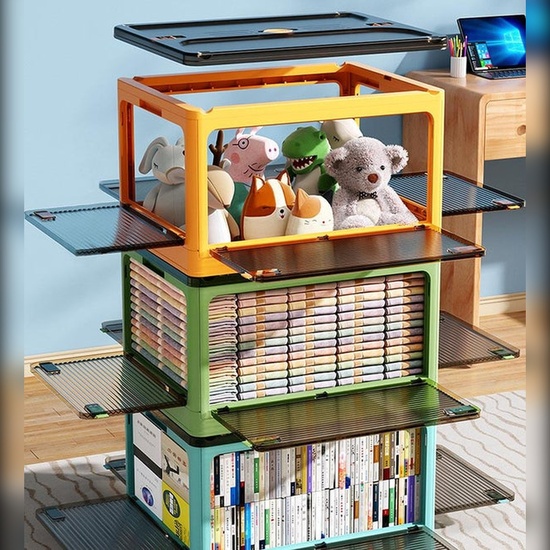 CAJA DE ALMACENAMIENTO PLEGABLE 40 L MULTIFUNCIONAL COLOR BLANCO image 6