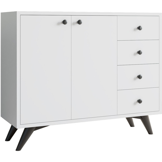 MUEBLE MULTIUSOS,100% TABLERO DE AGLOMERADO RECHAPADO EN MELAMINA, COLOR BLANCO image 0