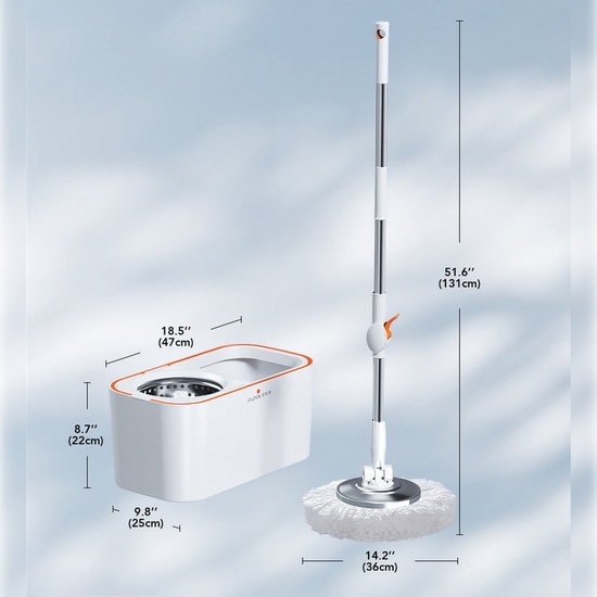 SISTEMA DE LIMPIEZA DEL SUELO - CUBO DE LA FREGONA GIRATORIA 360 + 1 RECARGA image 1
