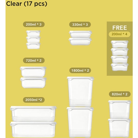 JUEGO DE RECIPIENTES HERMÉTICOS PARA ALMACENAMIENTO DE ALIMENTOS image 1