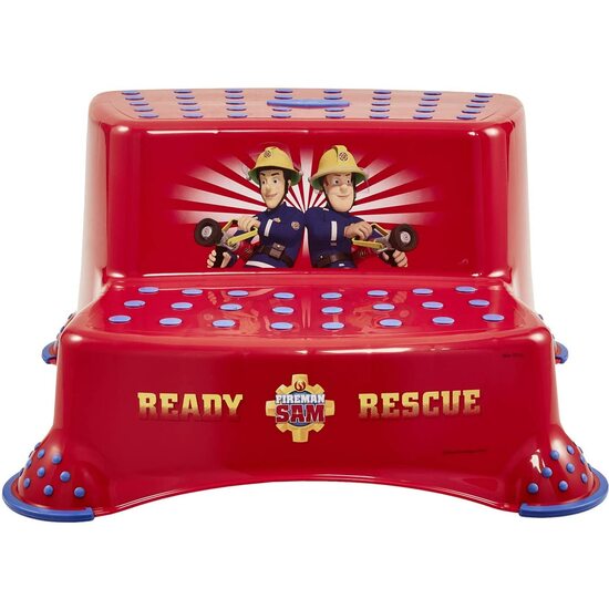 BOMBERO SAM - TABURETE ALZADOR 2 NIVELES PARA NIÑOS DE 3 A 14 AÑOS APROX - FUNCIÓN ANTIDESLIZANTE - COLOR ROJO image 2