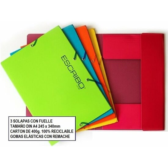 CARPETA GOMAS CARTON COLORES image 0