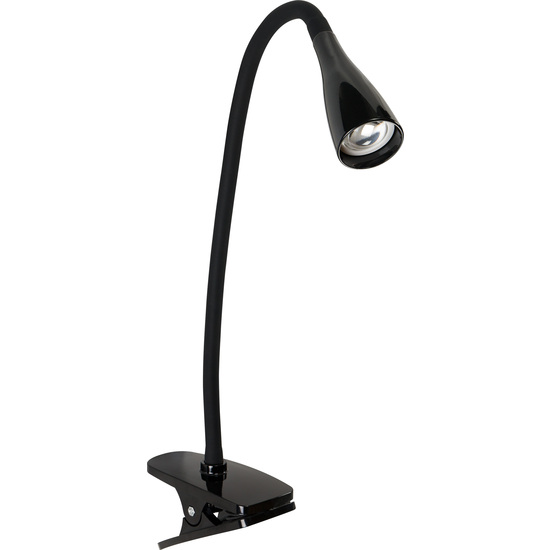 FLEXO LED INTEGRADO 5W (300LM) PINZA REDONDO NEGRO 51*1,5CM SEVEN ON HOME image 0