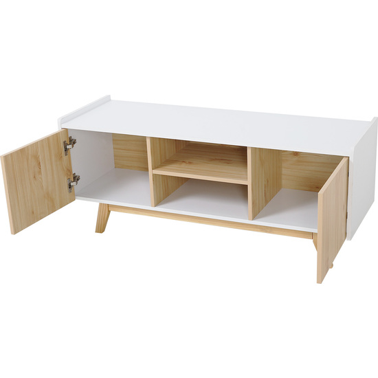 MUEBLE TV NATURAL/BLANCO SERIE ICE 120X40X50CM - THINIA HOME image 2