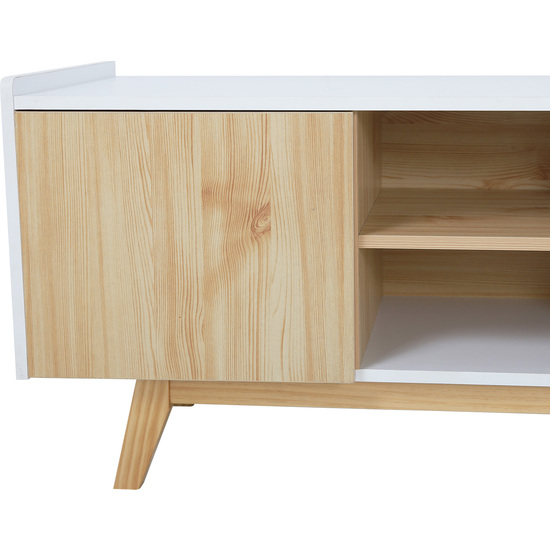 MUEBLE TV NATURAL/BLANCO SERIE ICE 120X40X50CM - THINIA HOME image 3