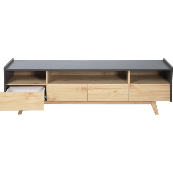 MUEBLE TV NATURAL GRIS SERIE ICE 160X40X50CM THINIA HOME image 1