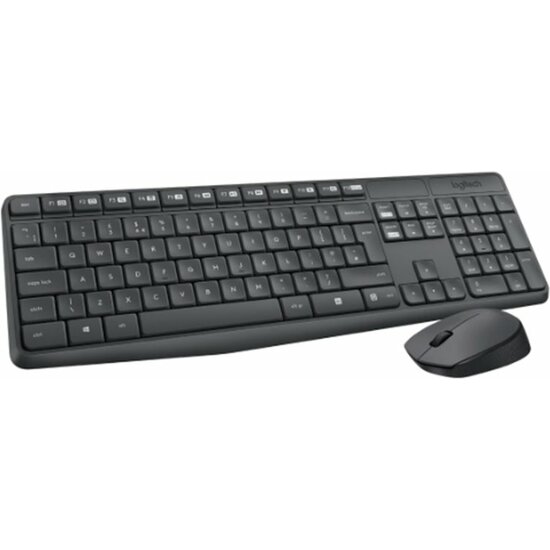 TECLADO + RATON LOGITECH MK235 WIRELESS NEGRO image 0