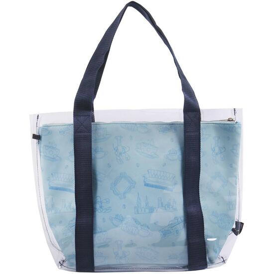 BOLSO ASAS TRANSPARENTE FRIENDS BLUE image 1