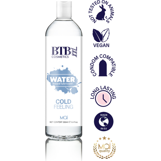 BTB WATER BASED COLD FEELING LUBRICANT 250ML image 2