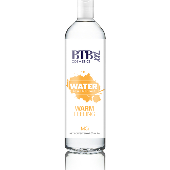 BTB WATER BASED WARM FEELING LUBRICANT 250ML image 0