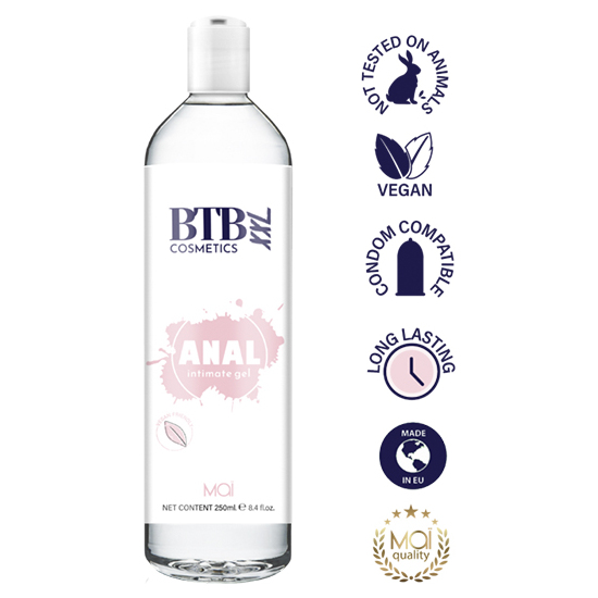 BTB ANAL WATER BASED LUBRICANT XL 250ML image 1