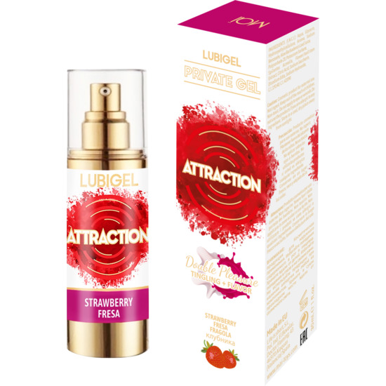 LUBIGEL - INTIMATE GEL WITH LIQUID VIBRATOR EFFECT (MAI ATTRACTION) STRAWBERRY 30 ML image 0