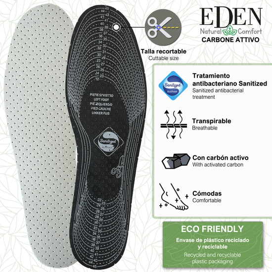 SET DE PLANTILLAS ECOFRIENDLY CARBON 22-46 EDEN. image 1